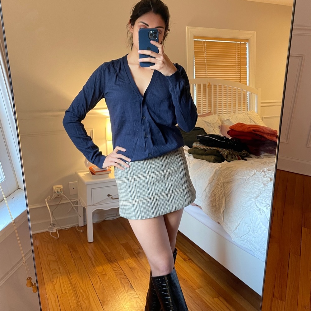 Uniqlo navy cardigan